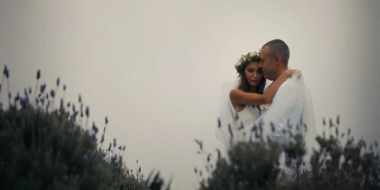 Elena and Eugene's ethereal Kula Lavender Farm wedding.