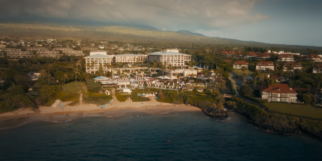 Aerial view of Four Seasons Resort Maui at Wailea and its oceanfront setting