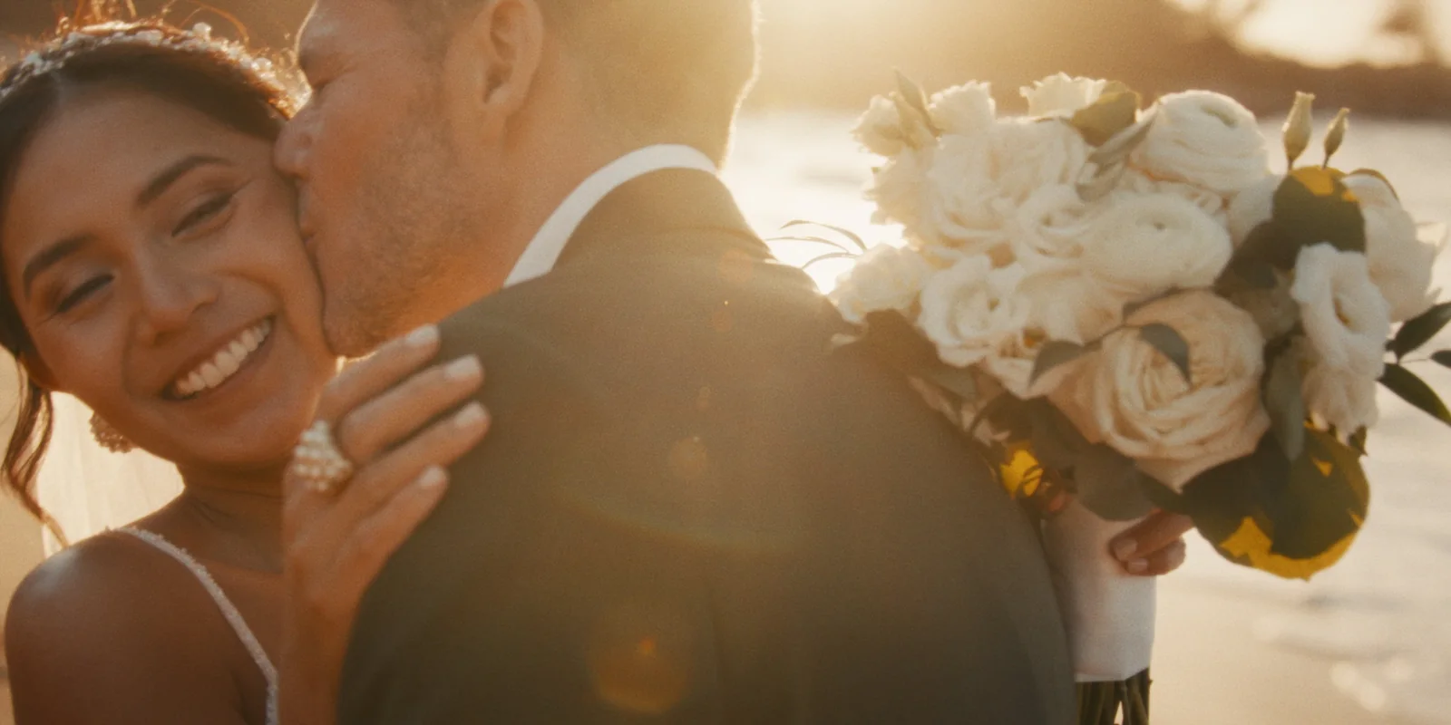 Kimber and Steven in their wedding film